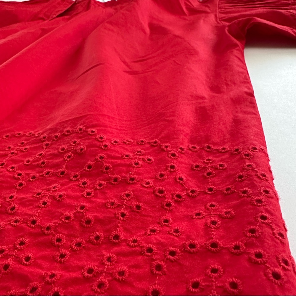 J.Crew Jolie Top in Eyelet Cotton Poplin in Vintage Red | XL | NWT - Picture 10 of 14